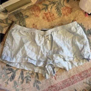 Brandy Melville Linen Blue Shorts